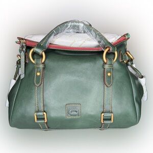 Dooney & Bourke Large Florentine Satchel in Ivy (Rare Color)